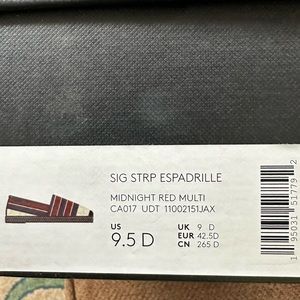 Coach Men’s Espadrila Shoes Size 9.5